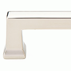 6 5/8 Inch (6 Inch c-c) Solid Brass Alexander Pull (Polished Nickel Finish) EMTEK