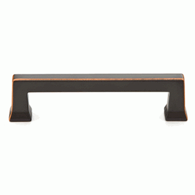 6 5/8 Inch (6 Inch c-c) Solid Brass Alexander Pull (Oil Rubbed Bronze Finish) EMTEK