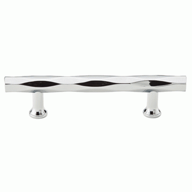 6 Inch (4 Inch c-c) Solid Brass Tribeca Pull (Polished Chrome Finish) EMTEK