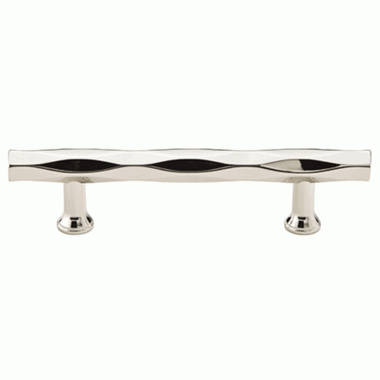 6 Inch (4 Inch c-c) Solid Brass Tribeca Pull (Polished Nickel Finish) EMTEK