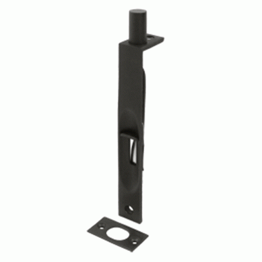 6 Inch Heavy Duty Square Flush Bolt (Flat Black Finish) DELTANA