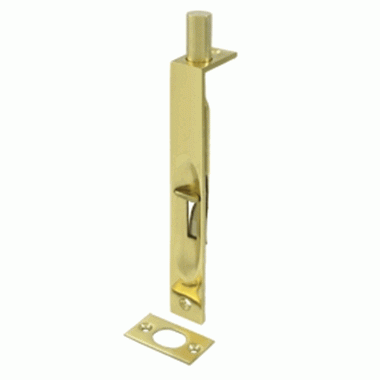 6 Inch Heavy Duty Square Flush Bolt (Polished Brass Finish) DELTANA