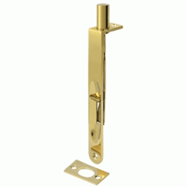 6 Inch Heavy Duty Square Flush Bolt Polished Brass Finish DELTANA