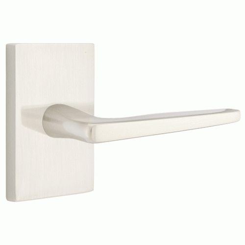 Emtek Solid Brass Hermes Lever With Modern Rectangular Rosette EMTEK