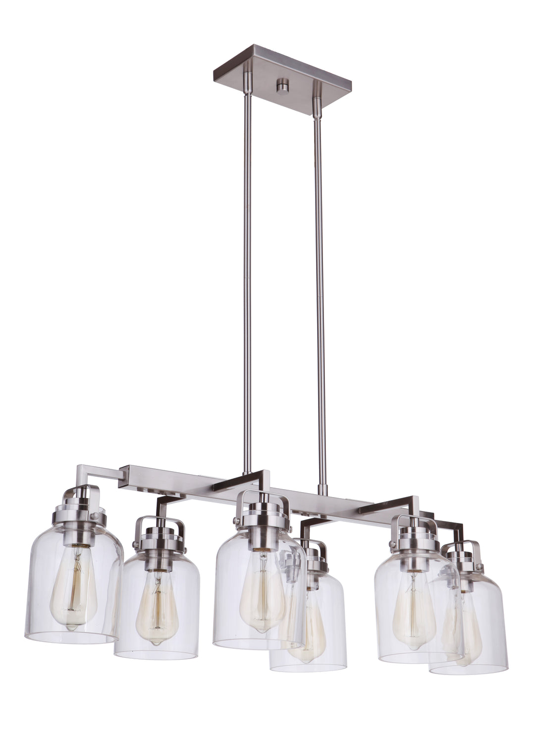 Foxwood 6 Light Island in Brushed Polished Nickel CRAFTMADE