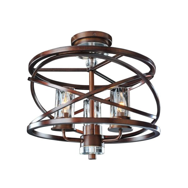 Eternity 3 Light Semi Flush Mount Kalco