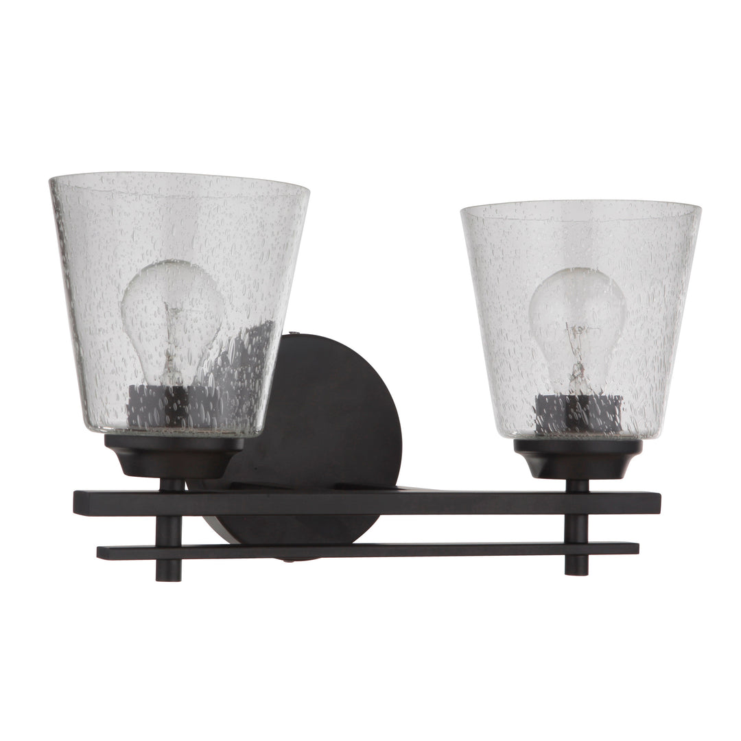 Drake 2 Light Vanity in Flat Black CRAFTMADE