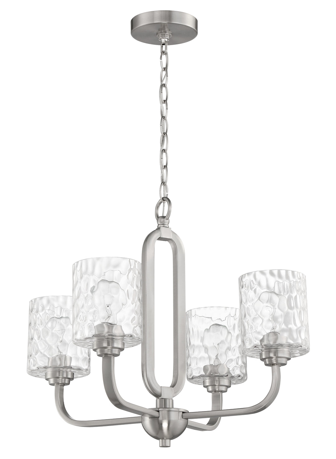 Collins 4 Light Chandelier in Brushed Polished Nickel CRAFTMADE