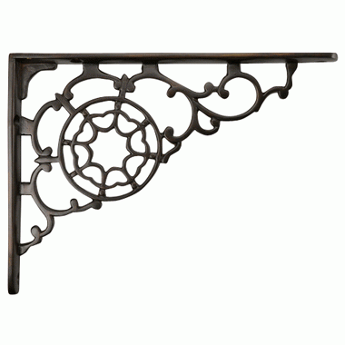 7 1/2 Inch Solid Brass Star Shape Shelf Bracket (Oil Rubbed Bronze Finish) COPPER MOUNTAIN HARDWARE