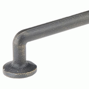 7 3/8 Inch (6 Inch c-c) Sandcast Bronze Rod Pull (Medium Bronze Finish) EMTEK