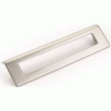 7 Inch (6 1/4 Inch c-c) Finestrino Angled Rectangle Pull (Brushed Nickel Finish) SCHAUB