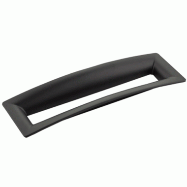 7 Inch (6 1/4 Inch c-c) Finestrino Flared Rectangle Pull (Matte Black Finish) SCHAUB