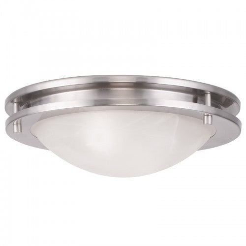 2 Light Brushed Nickel Ceiling Mount Livex