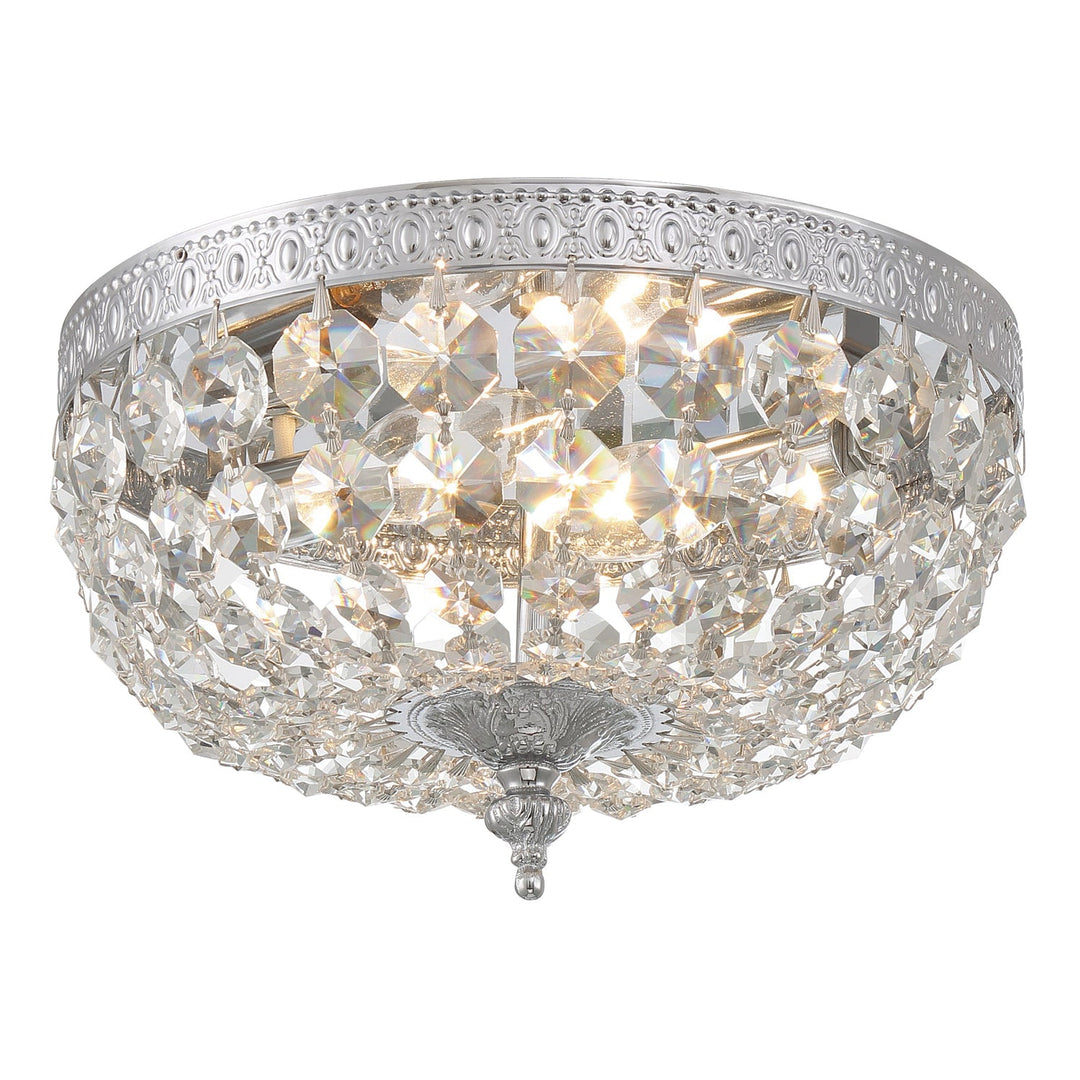 Crystorama Crystorama Crystorama 2 Light Spectra Crystal Polished Chrome Flush Mount