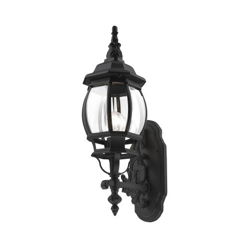 1 Light Textured Black Outdoor Wall Lantern Livex