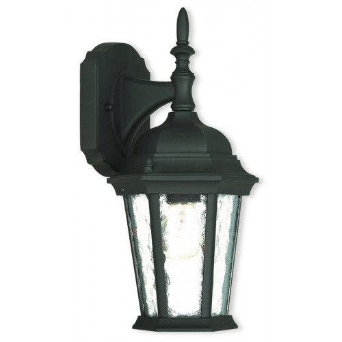 1 Light Textured Black Outdoor Wall Lantern Livex