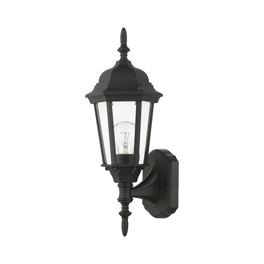 1 Light Textured Black Outdoor Wall Lantern Livex