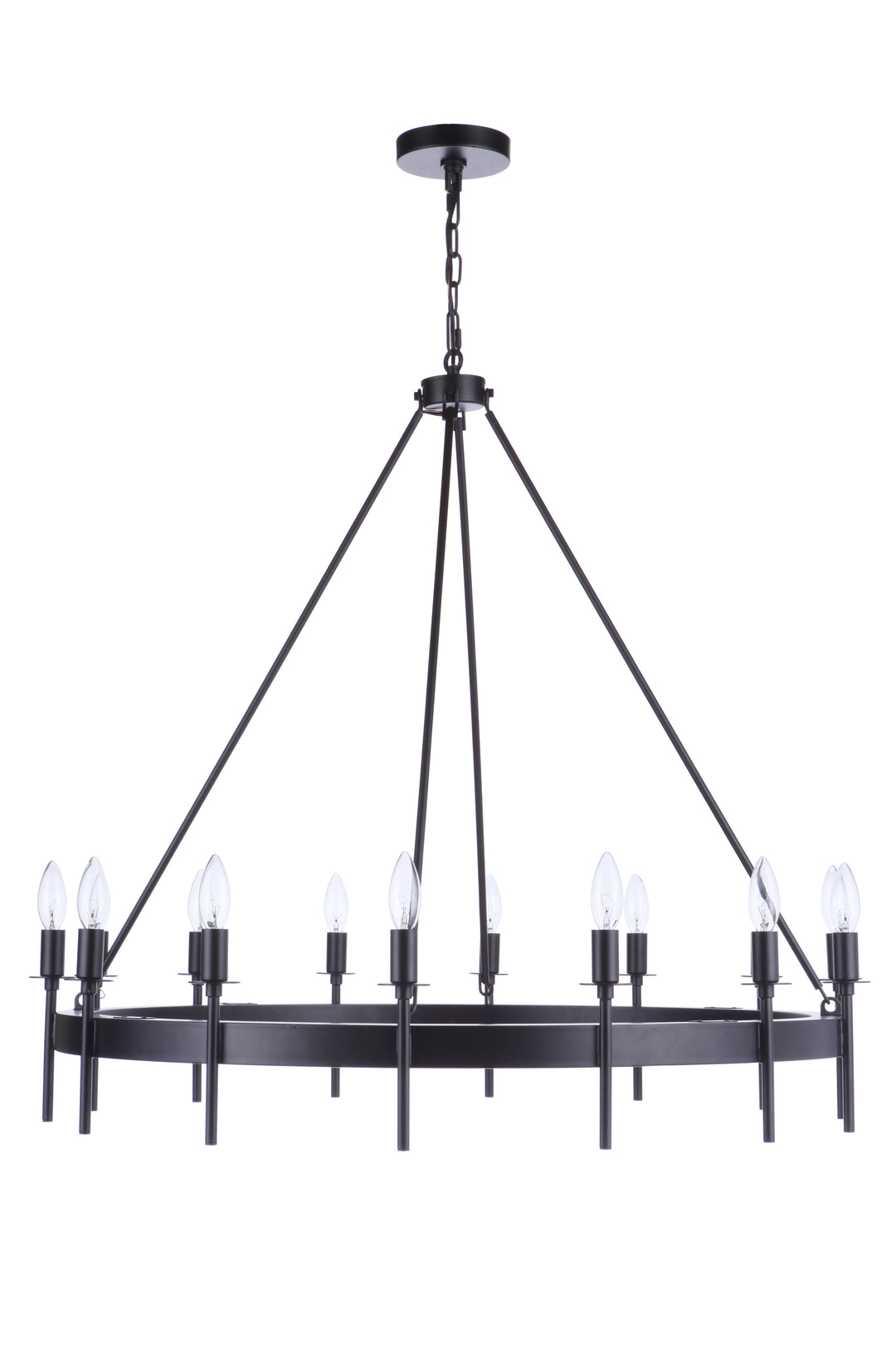 Larrson 14 Light Chandelier in Flat Black CRAFTMADE