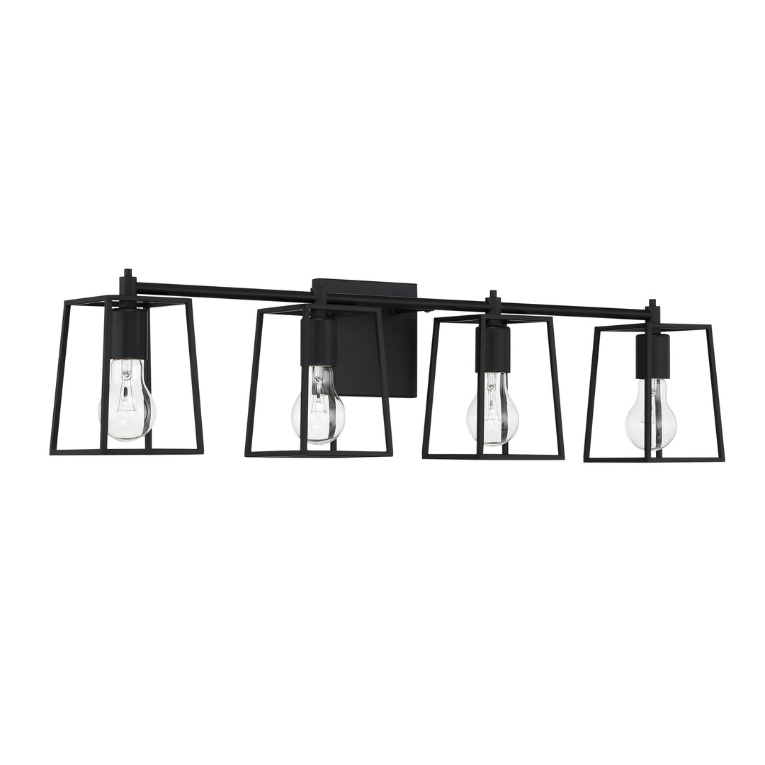 Dunn 4 Light Vanity in Flat Black CRAFTMADE