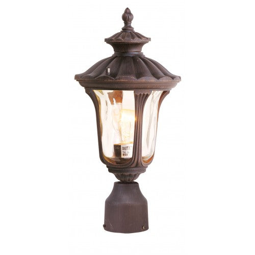 1 Light Imperial Bronze Outdoor Post Top Lantern Livex