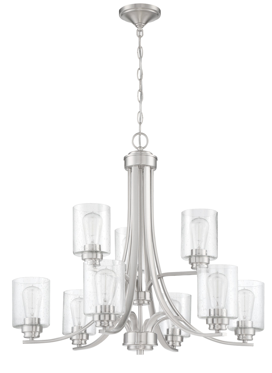 Bolden 9 Light Chandelier in Brushed Polished Nickel CRAFTMADE