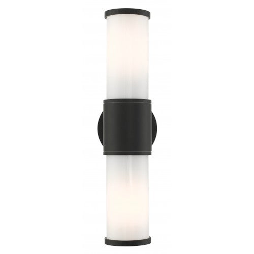 2 Light Textured Black Outdoor ADA Wall Lantern Livex