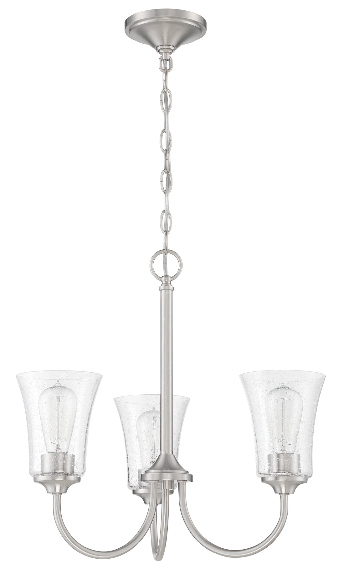 Gwyneth 3 Light Chandelier in Brushed Polished Nickel CRAFTMADE