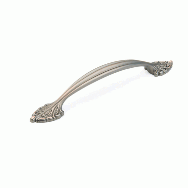 8 3/4 Inch (6 Inch c-c) Corinthian Cabinet Pull (Michelangelo Bronze Finish) SCHAUB