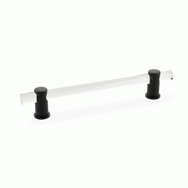 8 Inch (6 Inch c-c) Lumiere Acrylic Pull (Matte Black Finish) SCHAUB