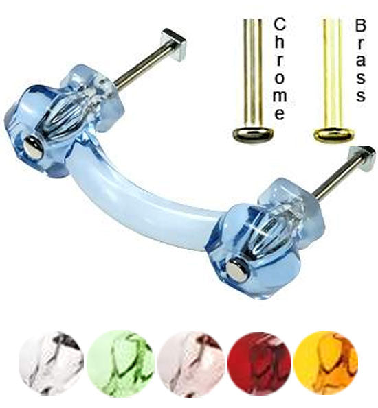 COPPER MOUNTAIN HARDWARE Authentic Glass Drawer Handles & Furniture Pulls  in 14 Colors