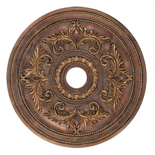 Crackled Greek Bronze Ceiling Medallion Livex