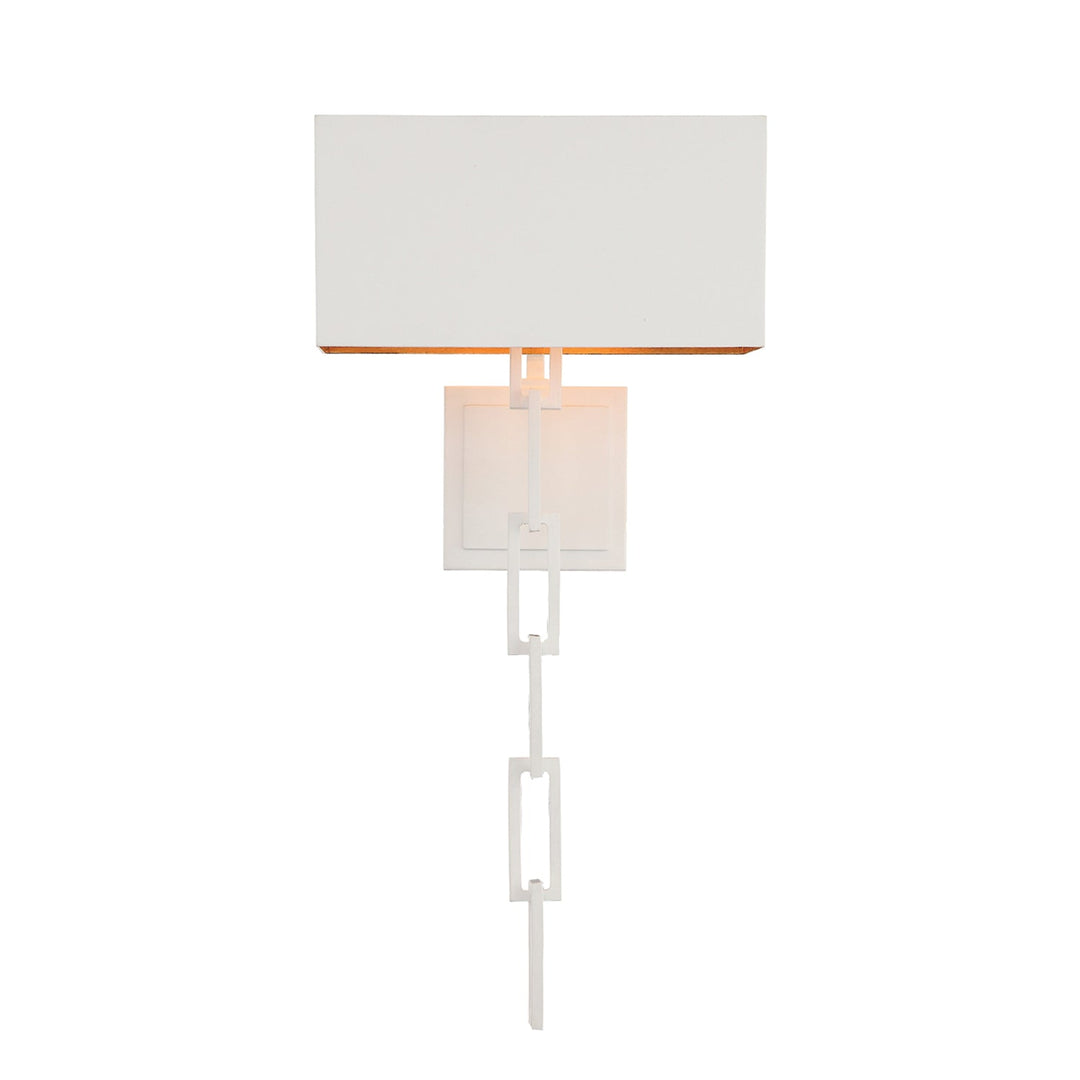 Crystorama Crystorama Brian Patrick Flynn Alston 2 Light Matte White + Antique Gold Sconce