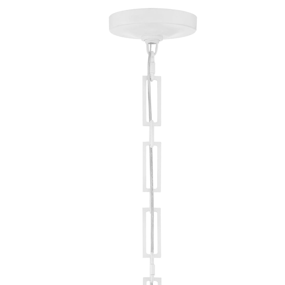 Crystorama Crystorama Brian Patrick Flynn Alston 1 Light Matte White + Antique Gold Mini Pendant