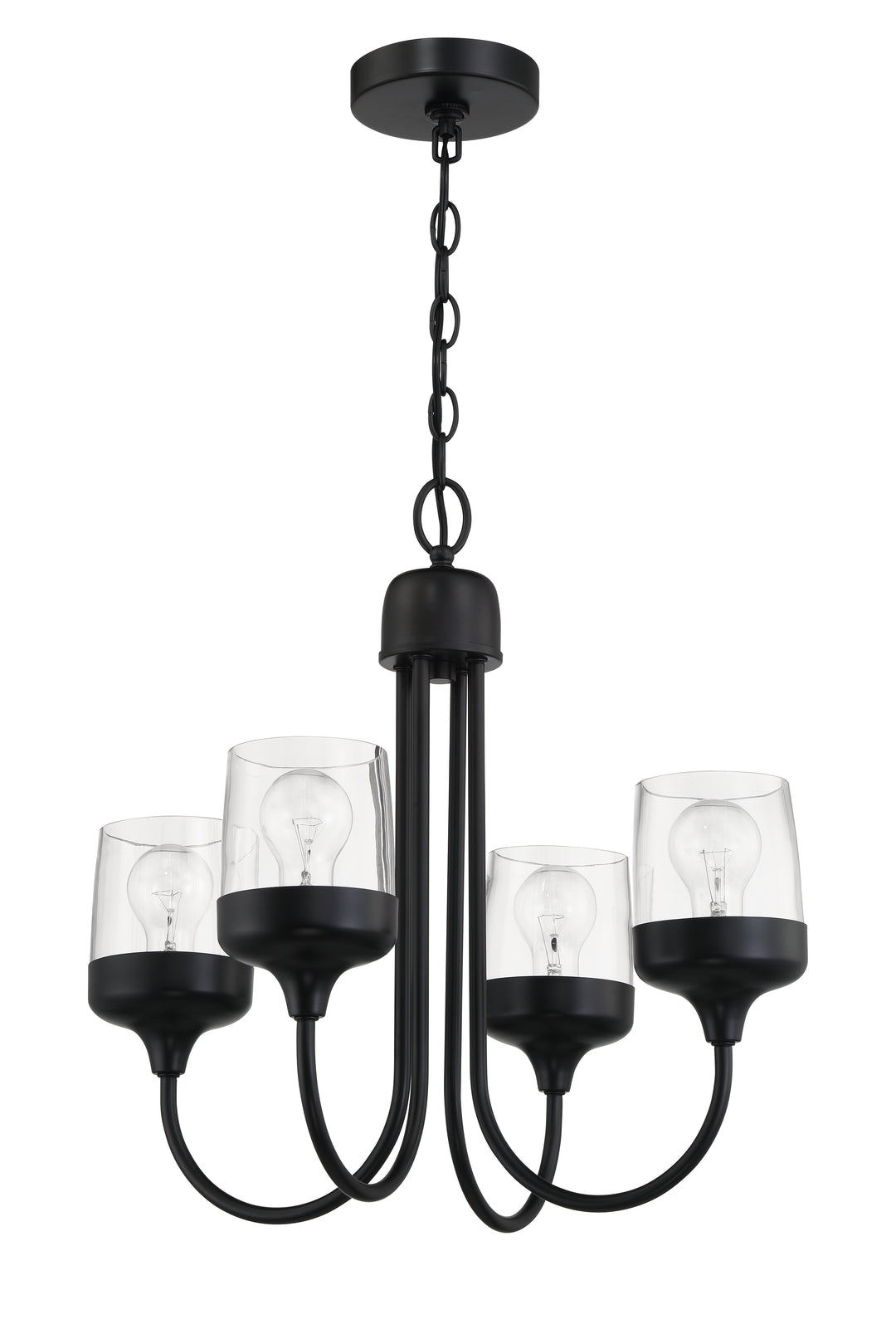 Wrenn 4 Light Chandelier in Flat Black CRAFTMADE