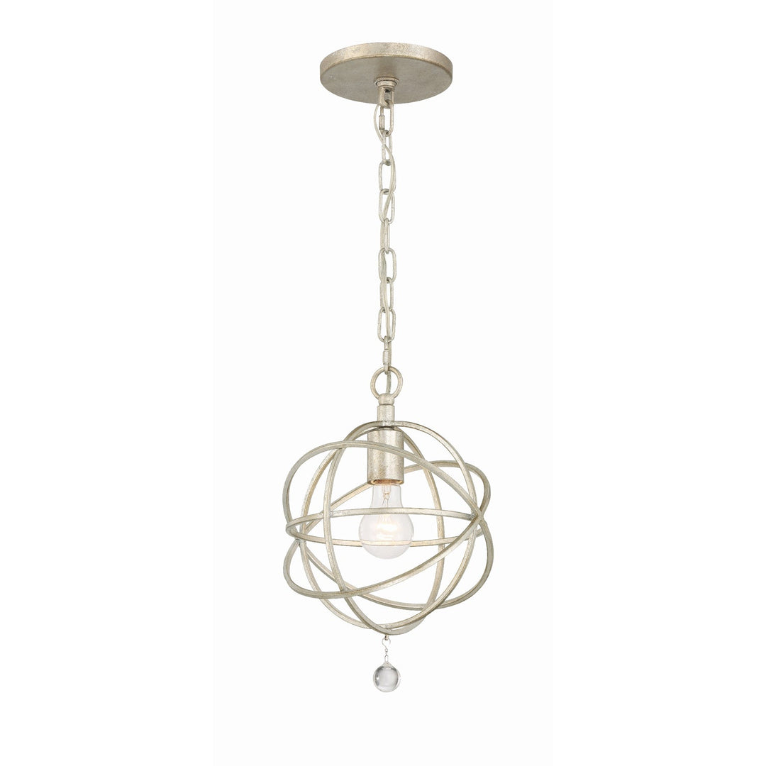 Crystorama Crystorama Solaris 1 Light Olde Silver Mini Pendant