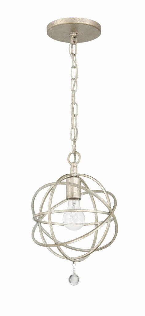 Crystorama Crystorama Solaris 1 Light Olde Silver Mini Pendant