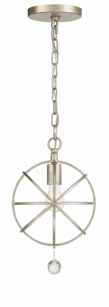 Crystorama Crystorama Solaris 1 Light Olde Silver Mini Pendant