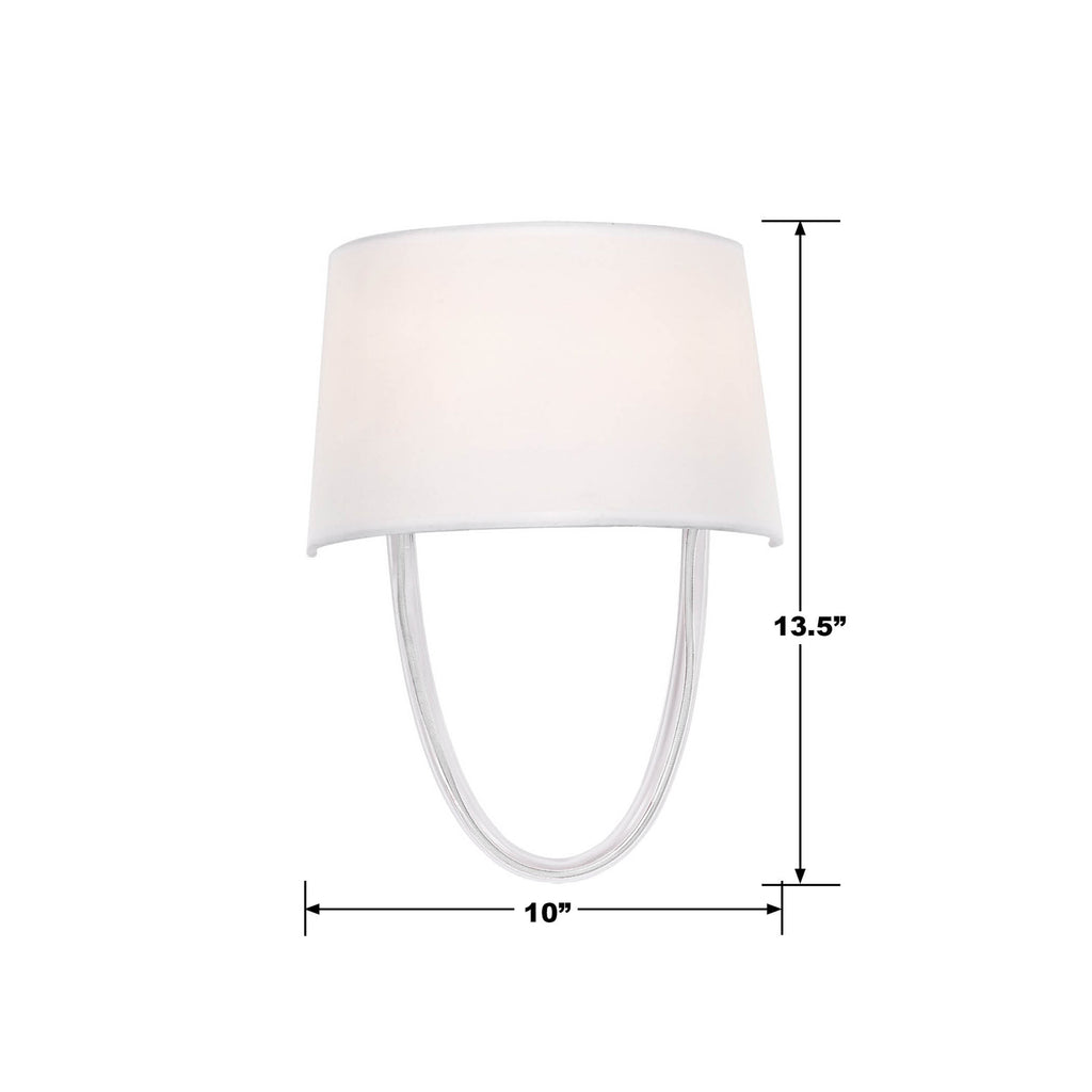 Crystorama Crystorama Stella 2 Light Polished Chrome Sconce