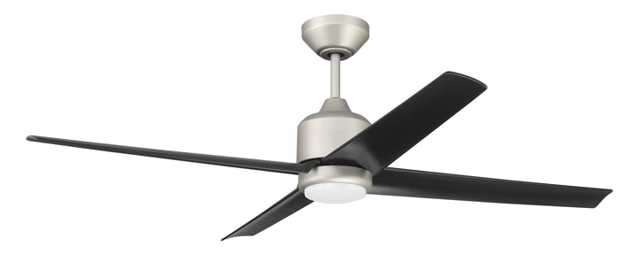 52" Quell Fan, Painted Nickel Finish, Flat Black Blades. LED Light, WIFI and Control Included CRAFTMADE