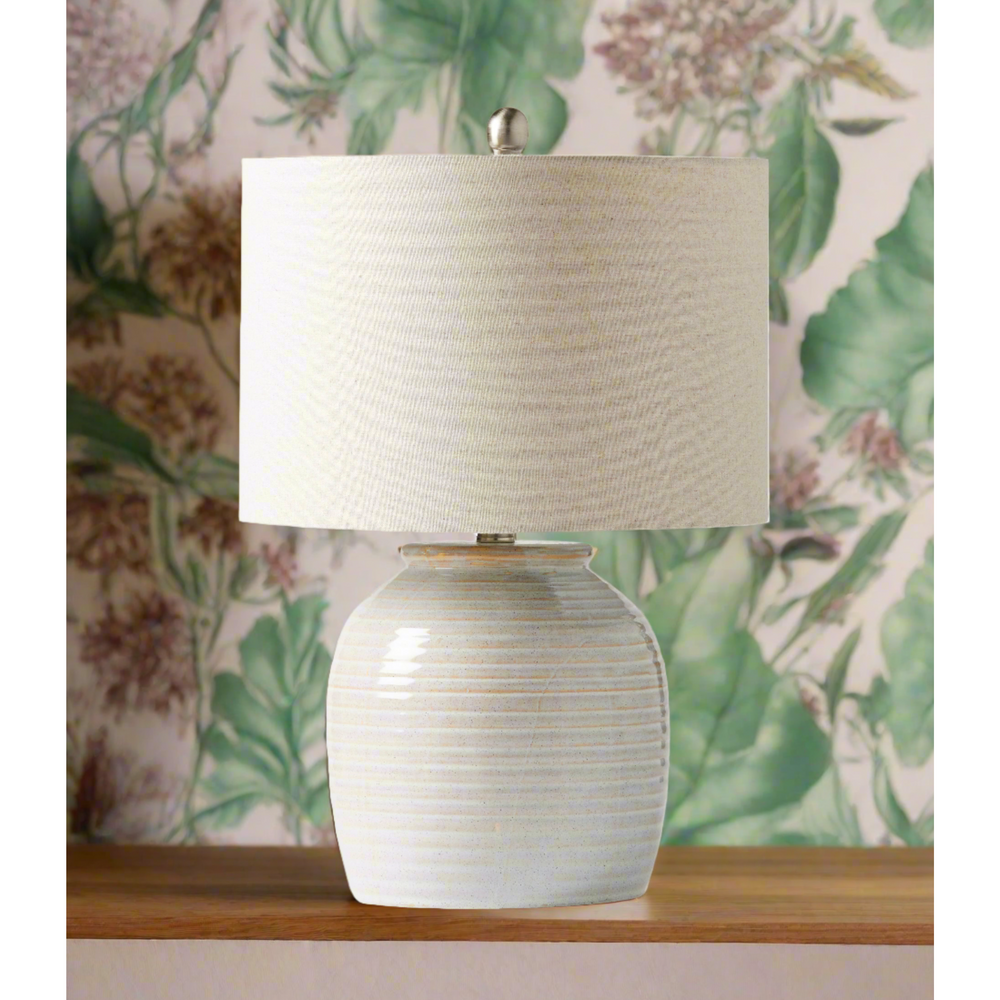 Elegant 21-Inch Single Light Table Lamp with White Ceramic Base CRAFTMADE