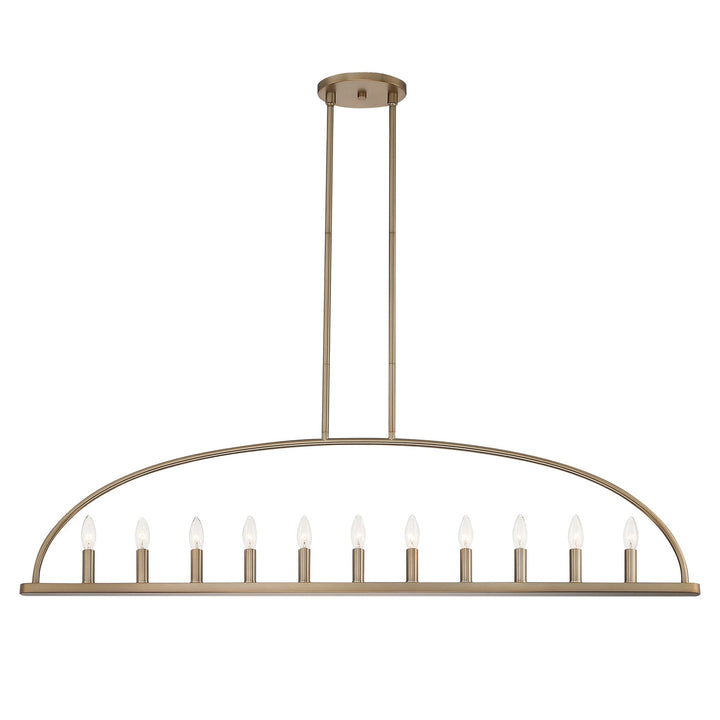 Crystorama Crystorama Abbott 11 Light Vibrant Gold Linear Chandelier