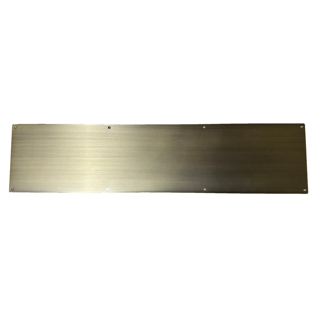 8 Inch x 34 Inch Stainless Steel Kick Plate (Antique Brass Finish) COPPER MOUNTAIN HARDWARE