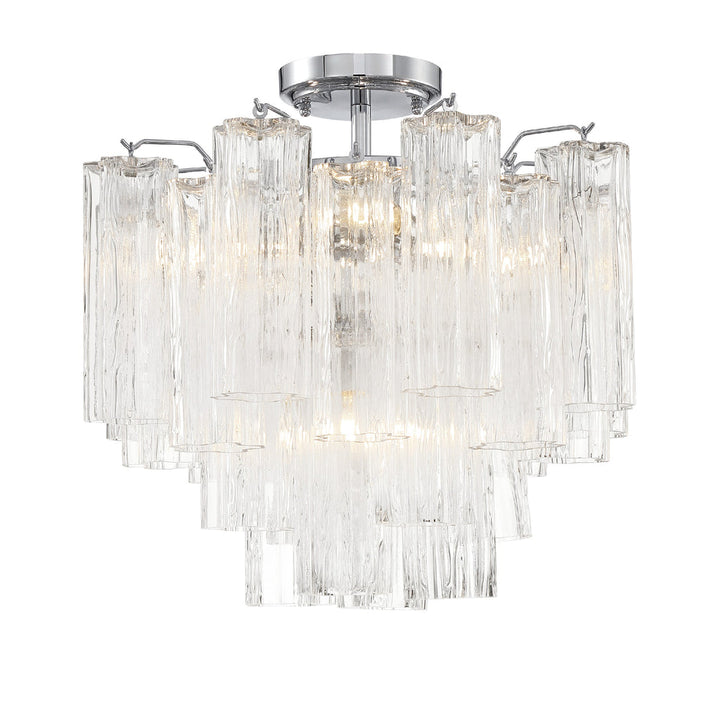 Addis 4 Light Polished Chrome Semi Flush Mount Crystorama
