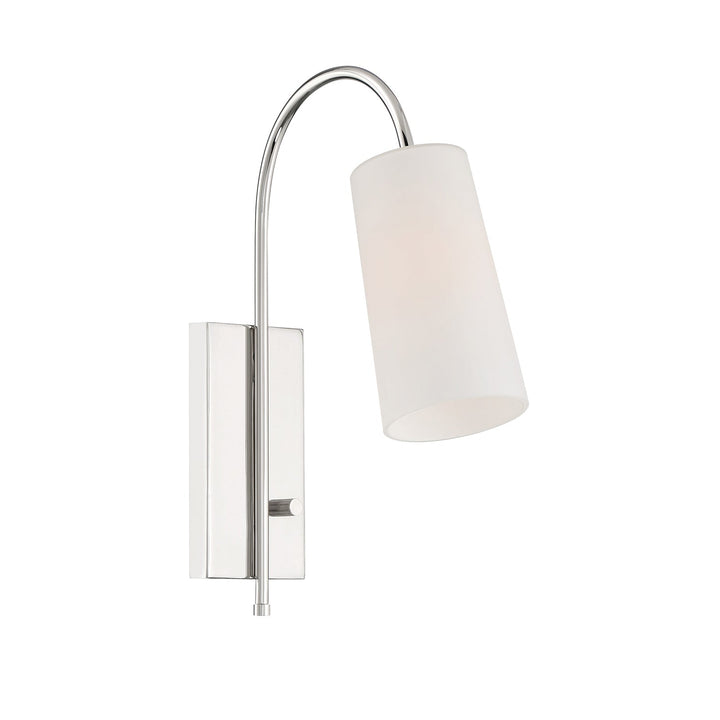 Crystorama Crystorama Alexa 1 Light Polished Nickel Task Sconce