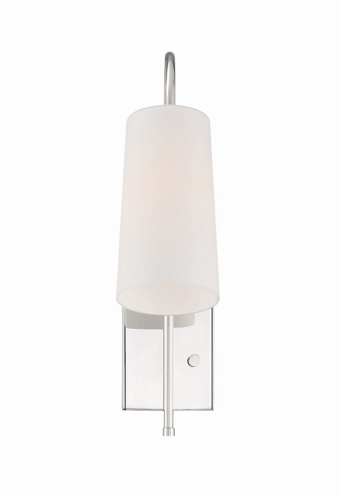 Crystorama Crystorama Alexa 1 Light Polished Nickel Task Sconce