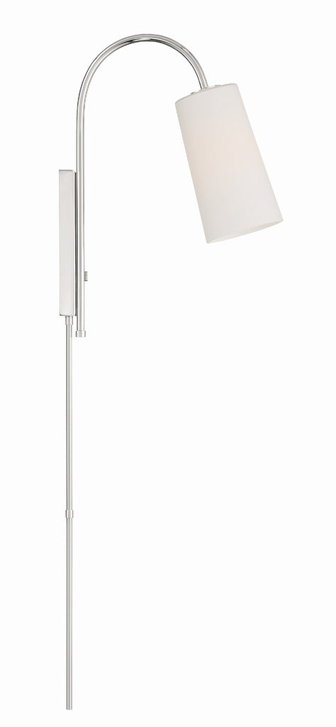 Crystorama Crystorama Alexa 1 Light Polished Nickel Task Sconce