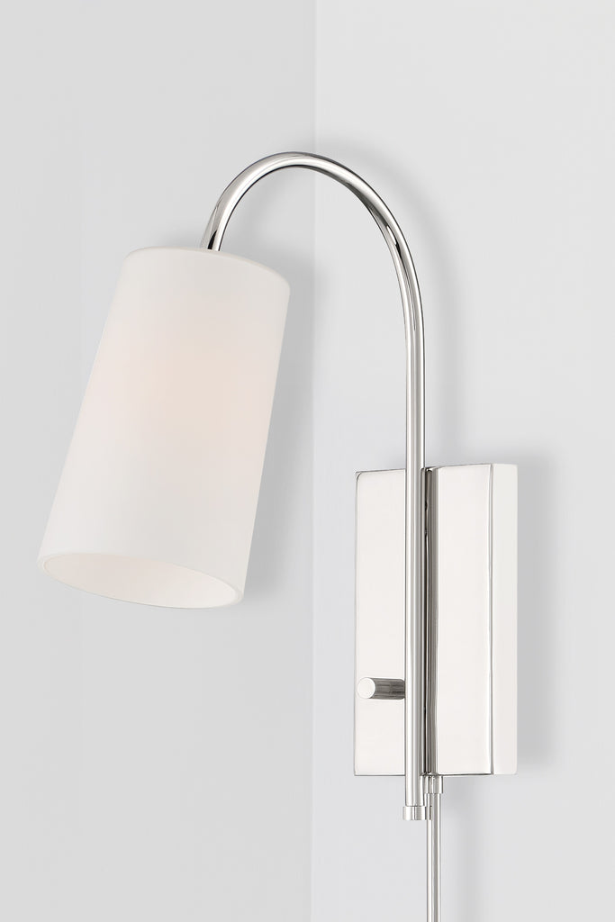 Crystorama Crystorama Alexa 1 Light Polished Nickel Task Sconce