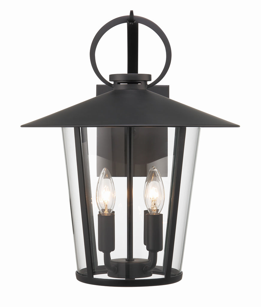 Andover 4 Light Matte Black Outdoor Sconce Crystorama