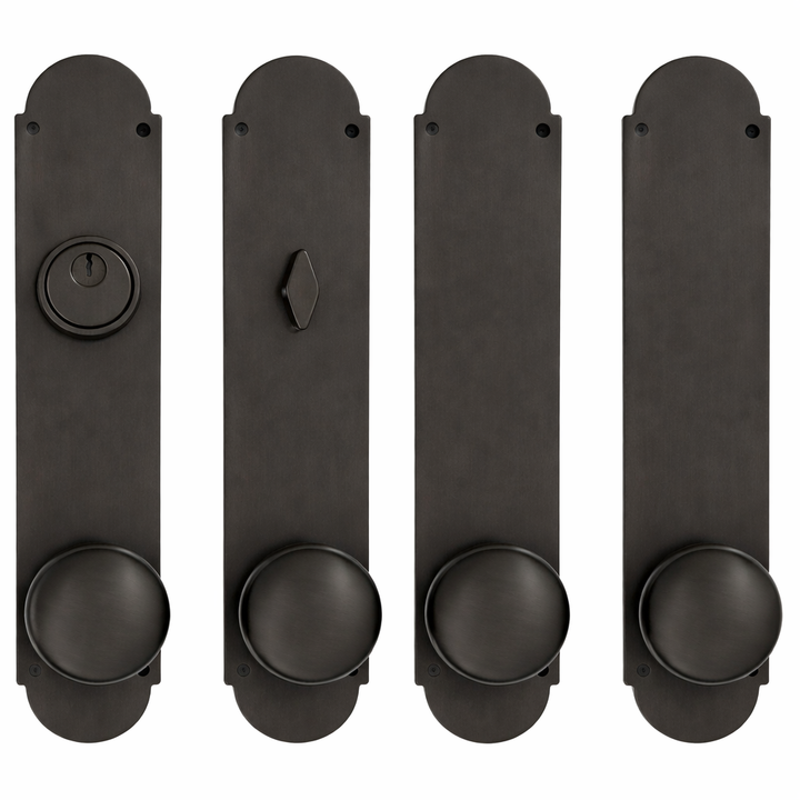 Traditional Style Double Door Deadbolt Entryway Set (Several Finishes Available)