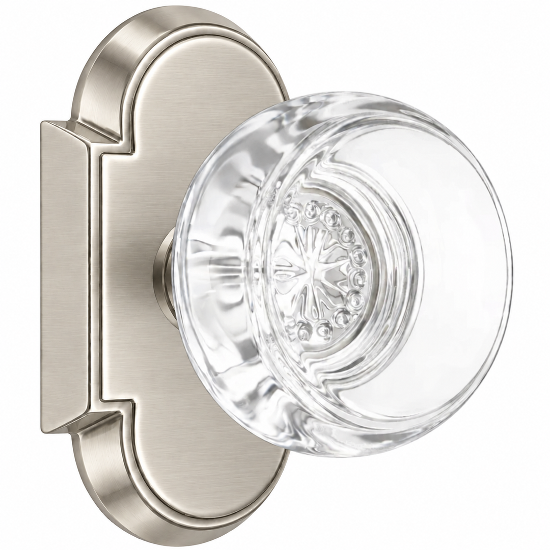 Magnifique® Arched Door Set with Round Crystal Knobs (Several Finishes Available)